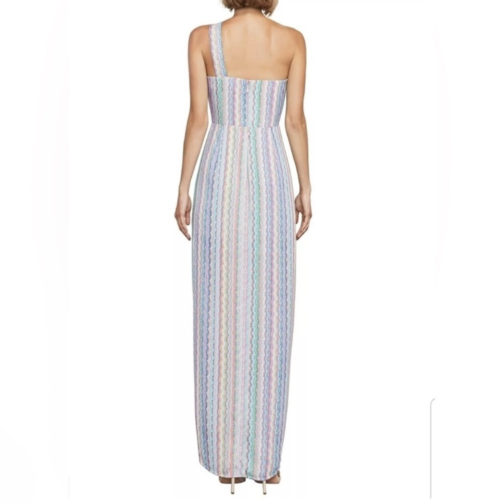 BCBGMaxAzria Colorful High Low Skirt One Shoulder 10 - Picture 2 of 12